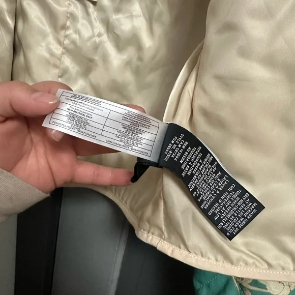 7 For All Mankind Quilted Crop Floral Print Jacket Jade Green - Picture 8 of 10